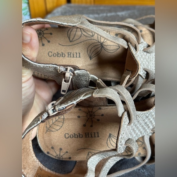 COBB HILL Gladiator Wedge Sandals Strappy Zip Up Western Boho Sz 8.5 - Picture 10 of 12